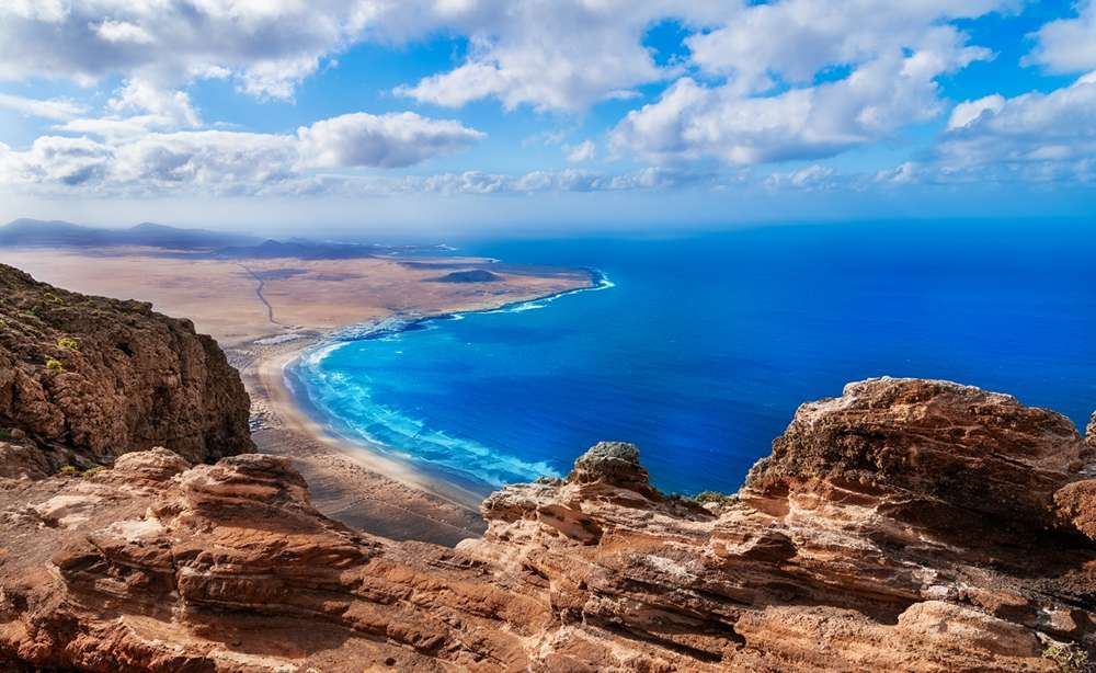 Vista aerea della Playa Famara